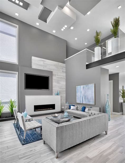 modern grey house interior